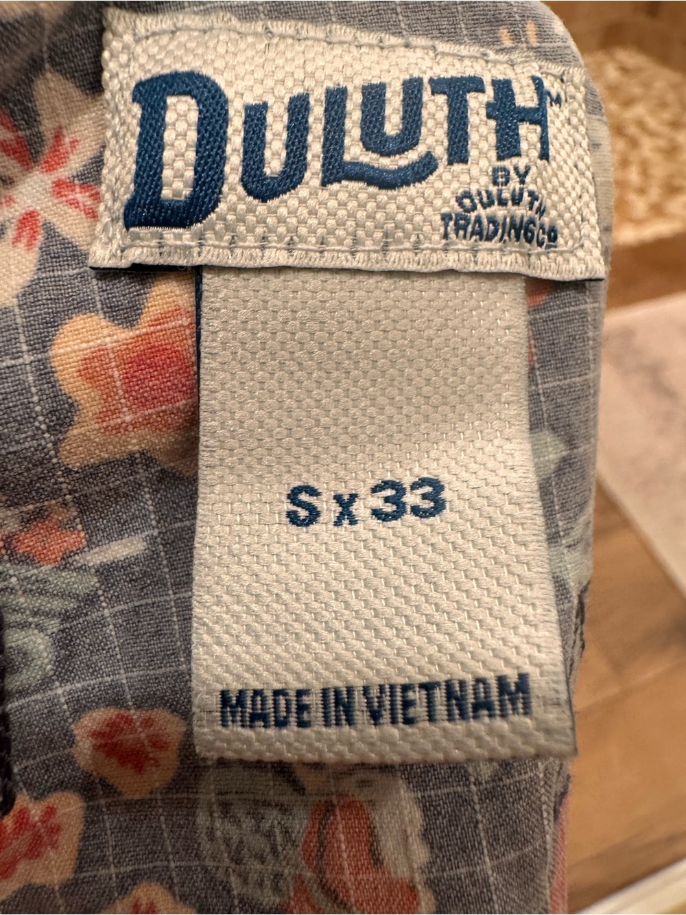 Duluth Trading Co Floral Navy and Orange Kids Overalls Dress - Picture 3 of 3
